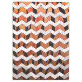 Chevron Tiger Hot oranje en zwart afdrukken Klembord (Achterkant)