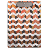 Chevron Tiger Hot oranje en zwart afdrukken Klembord (Voorkant)