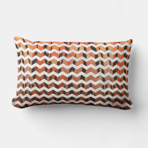 Chevron Tiger Hot oranje en zwart afdrukken Kussen
