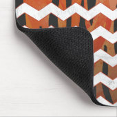 Chevron Tiger Hot oranje en zwart afdrukken Muismat (Hoek)