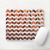 Chevron Tiger Hot oranje en zwart afdrukken Muismat (Met muis)