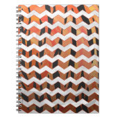 Chevron Tiger Hot oranje en zwart afdrukken Notitieboek (Voorkant)