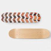 Chevron Tiger Hot oranje en zwart afdrukken Skateboard (Horizontaal)