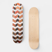 Chevron Tiger Hot oranje en zwart afdrukken Skateboard (Voorkant)