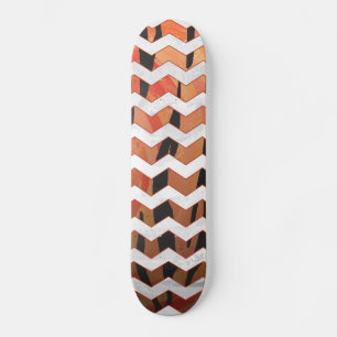 Chevron Tiger Hot oranje en zwart afdrukken Skateboard