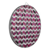 Chevron Tiger Hot Pink en Black Print Dartbord (Voorkant Links)