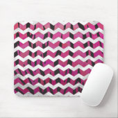 Chevron Tiger Hot Pink en Black Print Muismat (Met muis)