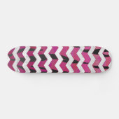 Chevron Tiger Hot Pink en Black Print Persoonlijk Skateboard (Horizontaal)