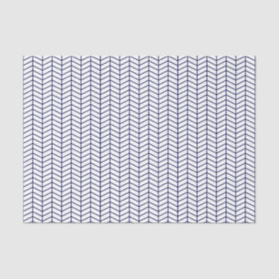Chevron Tissue Paper - Navy Blue op White Tissuepapier