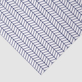 Chevron Tissue Paper - Navy Blue op White Tissuepapier (Detail)