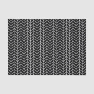 Chevron Tissue Paper - White on Black Tissuepapier