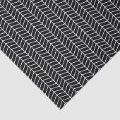 Chevron Tissue Paper - White on Black Tissuepapier (Detail)
