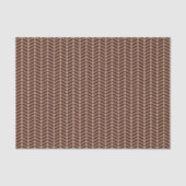 Chevron Tissue Paper - White on Brown Tissuepapier (Voorkant)