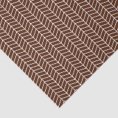 Chevron Tissue Paper - White on Brown Tissuepapier (Detail)