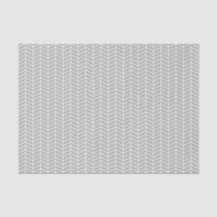 Chevron Tissue Paper - White on Grey Tissuepapier
