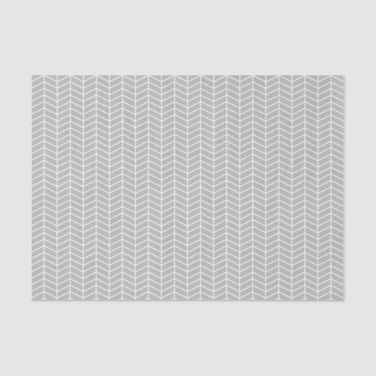 Chevron Tissue Paper - White on Grey Tissuepapier (Voorkant)