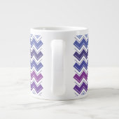 Chevron Tribal ZigZag Pattern in Blue and Paars Grote Koffiekop (Achterkant)