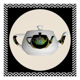 Chevron Triple Theepotten Perfect Poster