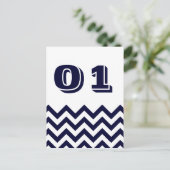 Chevron Trouwtafel Aantal Kaarten (Staand voorkant)