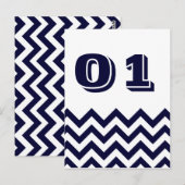 Chevron Trouwtafel Aantal Kaarten (Voorkant / Achterkant)