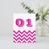 Chevron Trouwtafel Aantal Kaarten (Staand voorkant)