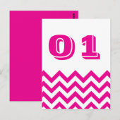 Chevron Trouwtafel Aantal Kaarten (Voorkant / Achterkant)