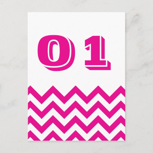 Chevron Trouwtafel Aantal Kaarten (Voorkant)