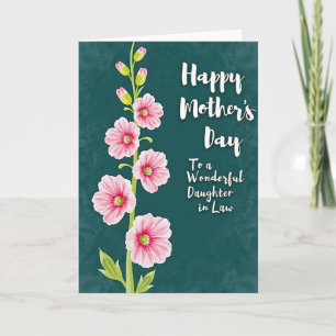 Chevron Turkoois Bloem Design Kaart