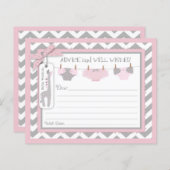 Chevron Tutu Diapers Advice Kaart (Voorkant / Achterkant)