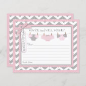 Chevron Tutu Diapers Advice Kaart (Voorkant / Achterkant)