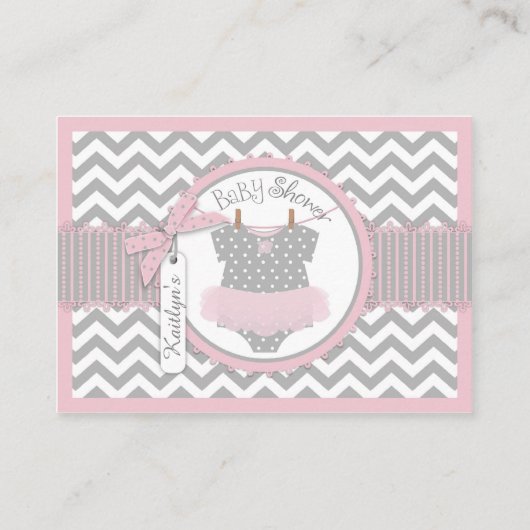 Chevron Tutu Luier Jumper Uil Breng een Boek Kaart (Achterkant)