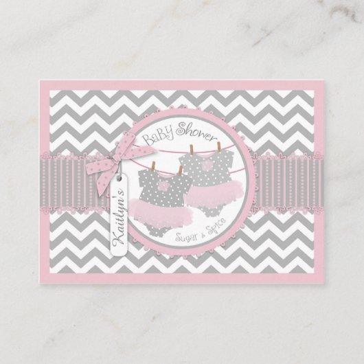 Chevron Tutus Luier Jumper Uil Breng een Boek Kaar Informatiekaartje (Achterkant)