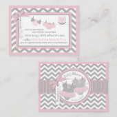 Chevron Tutus Luier Jumper Uil Breng een Boek Kaar Informatiekaartje (Voorkant / Achterkant)