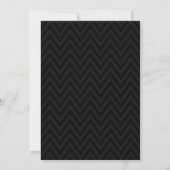 Chevron & Typografie Halloween uitnodiging (Achterkant)