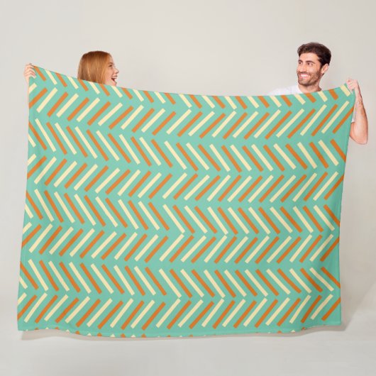Chevron uit 1970 fleece deken (In situ)