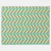 Chevron uit 1970 fleece deken (Voorkant (Horizontaal))