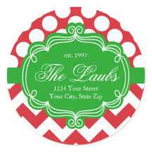 Chevron Vakantie Kerstmis Familienaam