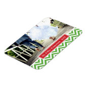 Chevron Vakantie Monogram Foto Magneet (Linkerzijde)