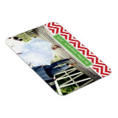 Chevron Vakantie Monogram Foto Magneet (Rechterzijde)