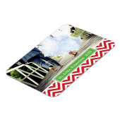 Chevron Vakantie Monogram Foto Magneet (Linkerzijde)