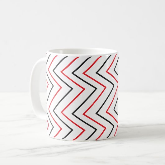 Chevron Vertical Stripe Pattern Koffiemok (Voorkant links)