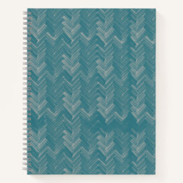 Chevron visgraat patroon turquoise notitieboek