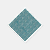 Chevron visgraat patroon turquoise servet (Hoek)