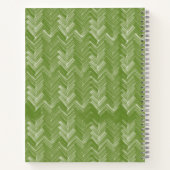 Chevron visgraatpatroon Forest Green Notitieboek (Achterkant)