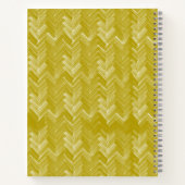 Chevron visgraatpatroon  gouden monogram notitieboek (Achterkant)