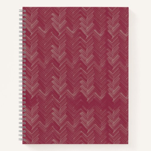 Chevron visgraatpatroon Luxe rood Notitieboek (Voorkant)