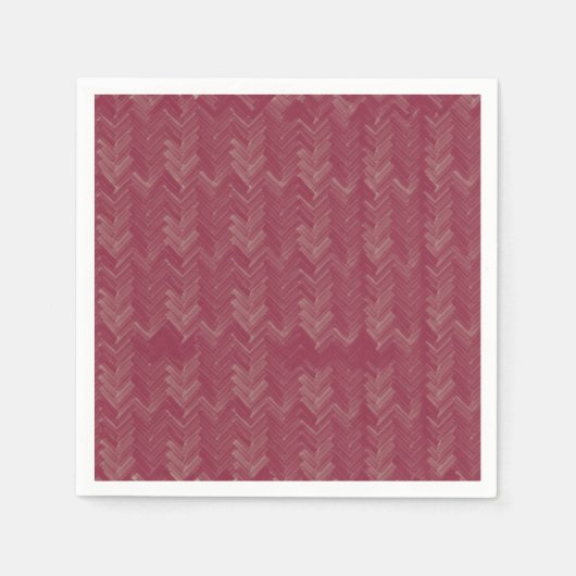 Chevron visgraatpatroon Luxe rood Servet (Voorkant)