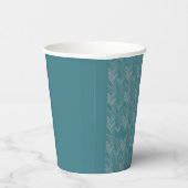 Chevron, visgraatpatroon, turkoois papieren bekers (Rechts)