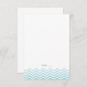 Chevron VOUWBARE Plaatshouders - Aqua Kaart (Voorkant / Achterkant)