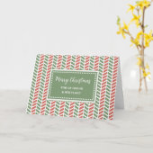 Chevron Vriend & Familie Vrolijk Kerstfeest Kaart (Gele Bloem)